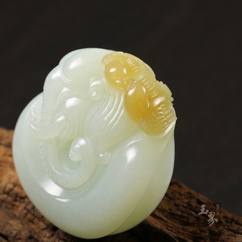 白玉把件-吉祥双喜
