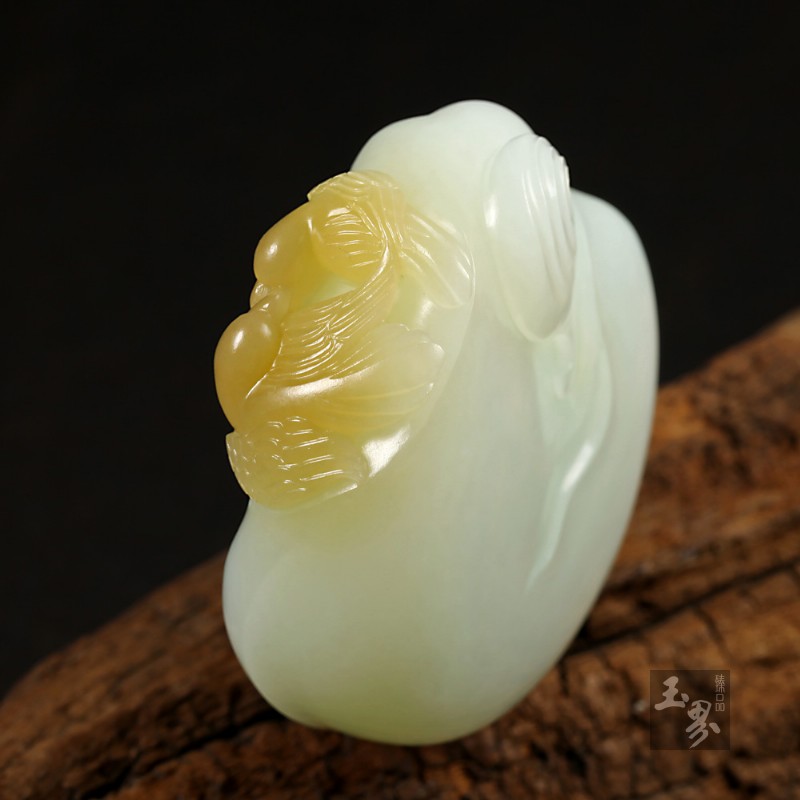 白玉把件-吉祥双喜