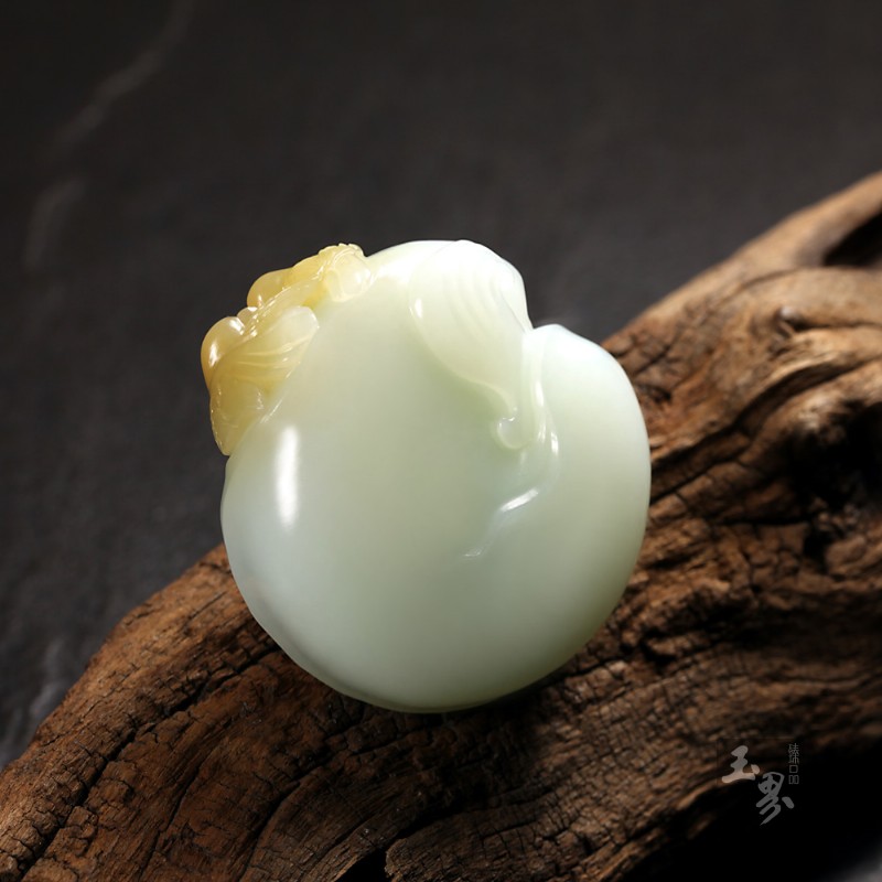 白玉把件-吉祥双喜