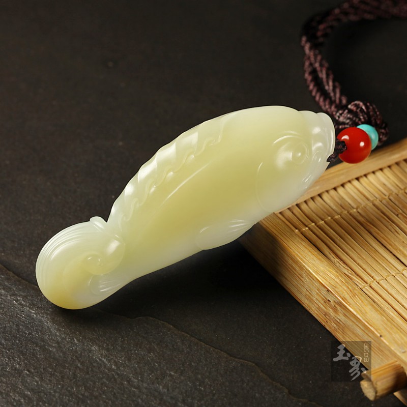 糖白玉小把件-富贵有余